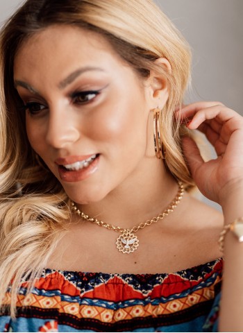Colar Espírito Santo Banhado a ouro 18k  Colar Espírito Santo Banhado a ouro 18k