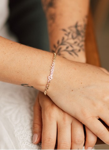Pulseira groumet gratidão Banhado em ouro 18k Pulseira groumet gratidão Banhado em ouro 18k