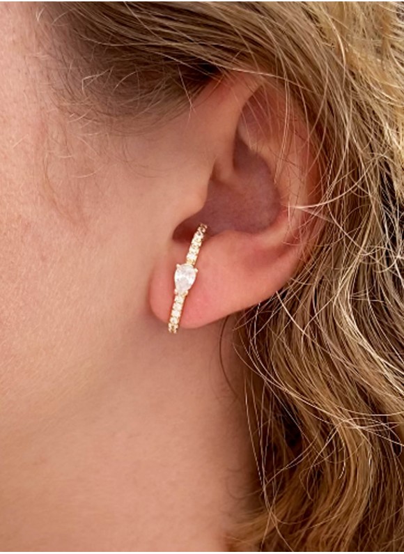 Brinco Ear Hook Spark - Banho Ouro 18k Brinco Ear Hook Spark - Banho Ouro 18k