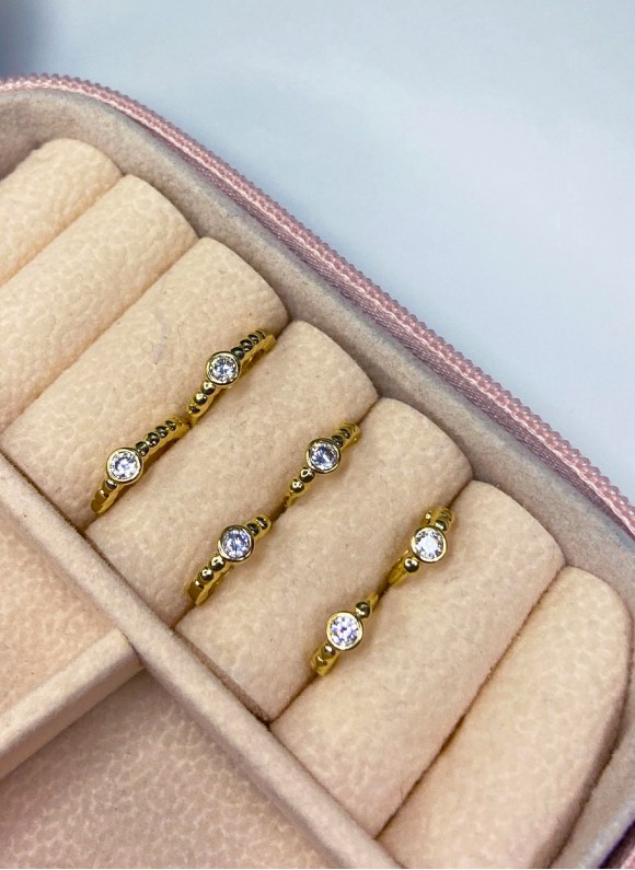 Trio de Argolas Spark - Banho Ouro 18k Trio de Argolas Spark - Banho Ouro 18k
