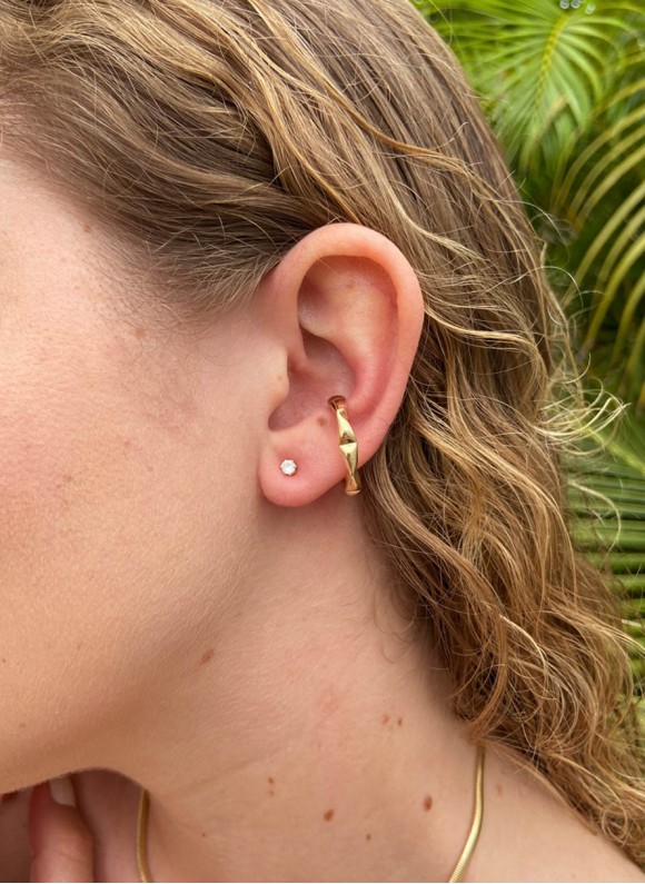 Piercing Fake Bamboo - Banho Ouro 18k Piercing Fake Bamboo - Banho Ouro 18k