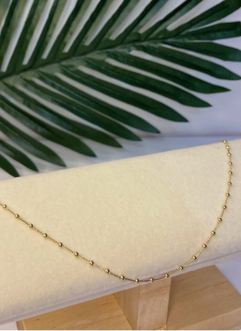 Colar Pérolas Douradas 45cm - Banho Ouro 18k  Colar Pérolas Douradas 45cm - Banho Ouro 18k