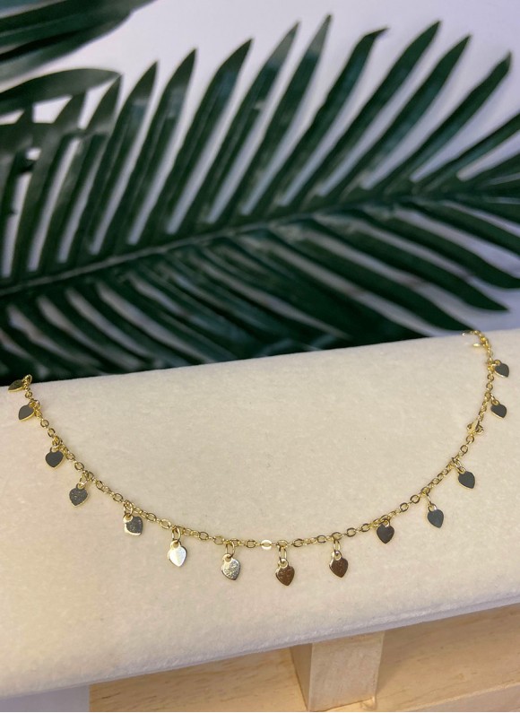 Colar Hearts - Banho Ouro 18k Colar Hearts - Banho Ouro 18k