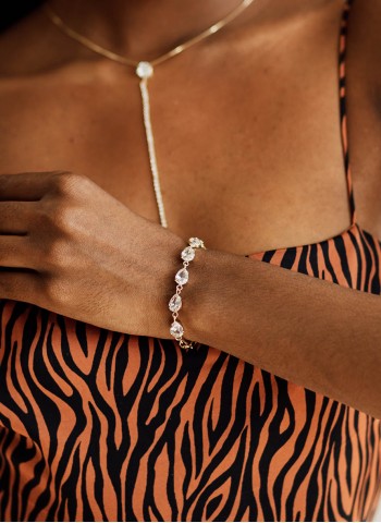 Pulseira Pedraria banhada a ouro 18k Pulseira Pedraria banhada a ouro 18k