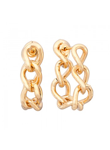 Par de Brincos Corrente banhado a ouro 18k  Par de Brincos Corrente banhado a ouro 18k