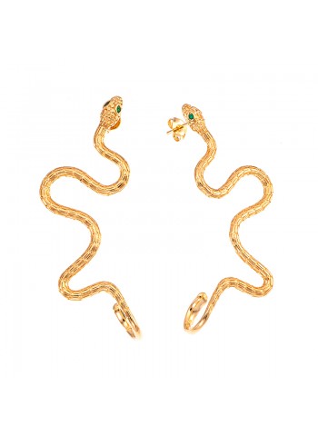 Par de Brincos Serpente banhado em ouro 18k Par de Brincos Serpente banhado em ouro 18k