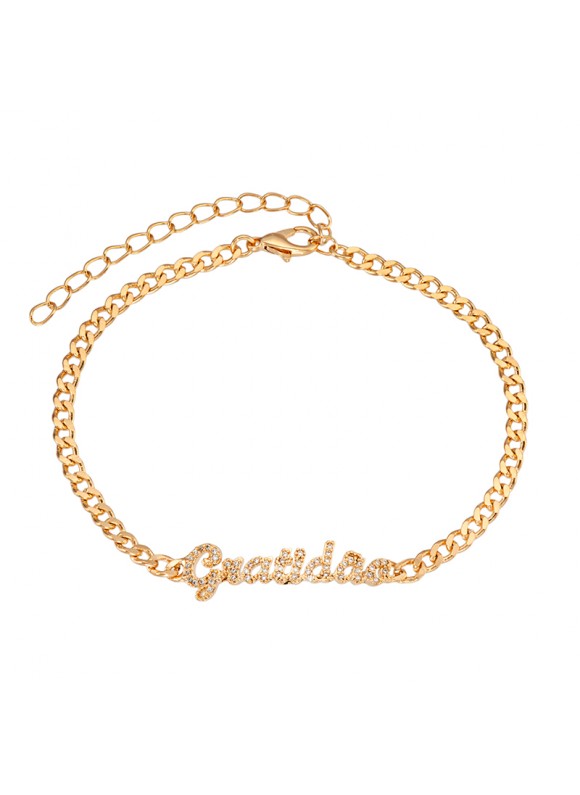 Pulseira groumet gratidão Banhado em ouro 18k